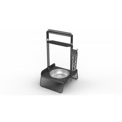 320° charcoal holder