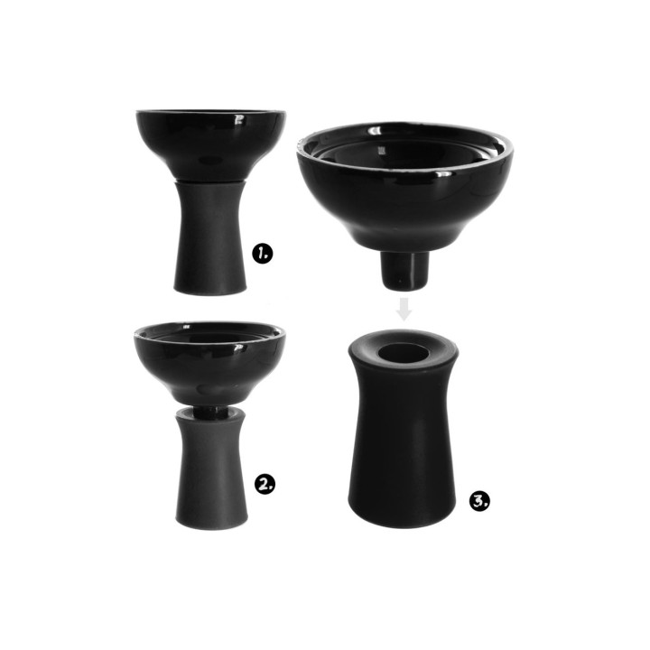 KAYA ELOX Eco Slice svart vattenpipa shisha - Vattenpipor