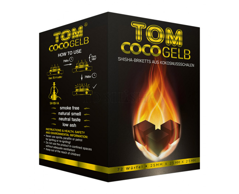 Tom Cococha Yellow vattenpipa shisha Kol – 1 kg - Kokoskul