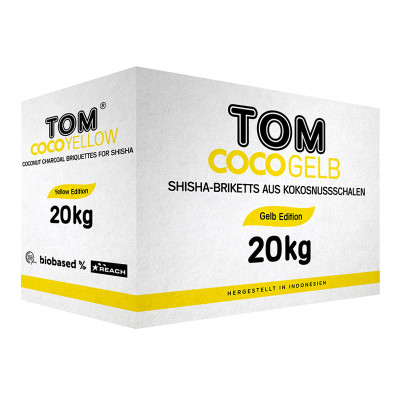 Tom Cococha Yellow hookah charcoal – 20 kg