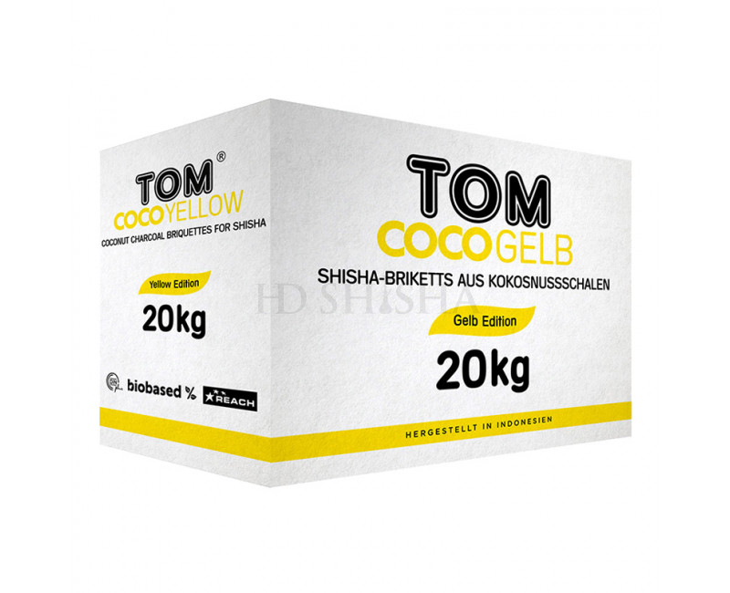 Tom Cococha Yellow vattenpipa shisha Kol – 20 kg - Kokoskul