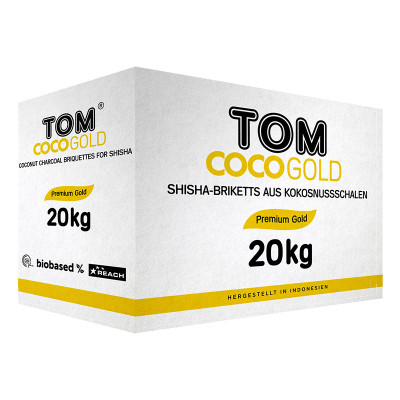 Tom Cococha Gold Wasserpfeife Kohlen – 20 kg