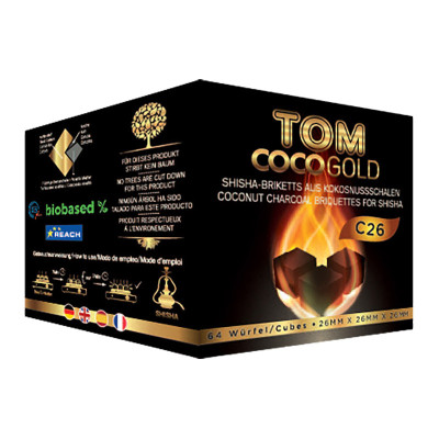 Tom Cococha Gold (C26) węgiel do fajki wodnej – 1 kg