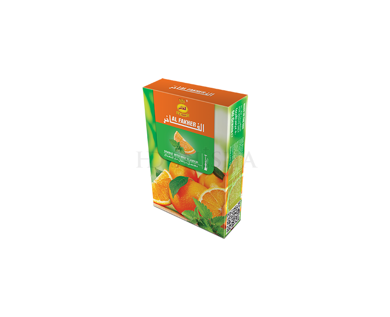 Al-Fakher vandpibe tobak – Appelsin / Mint 50 g