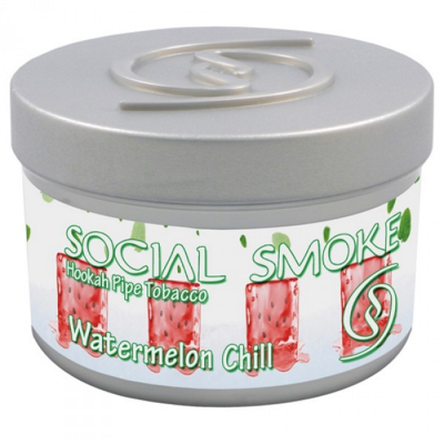 Social Smoke vandpibe tobak Watermelon Chill 250 g vandpibe tobak