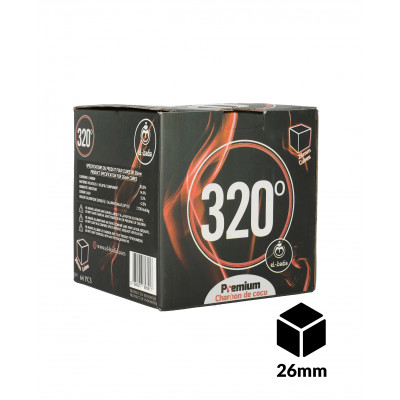 320° Red – 26 mm vandpibe kul – 1 kg