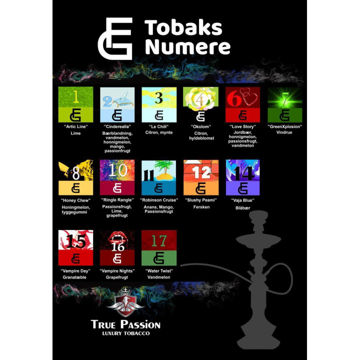 True Passion vandpibe tobak – No. 2 Cinderealla 50 g